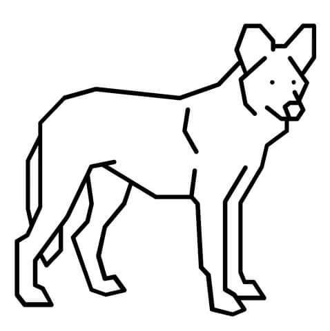 African Wild Dog Coloring Page